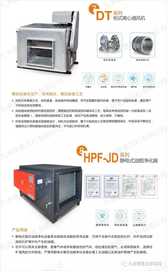 九洲普惠厨房抽油烟风机系列产品4
